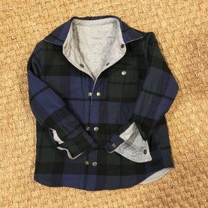 Old Navy Youth Quilted Reversible Snap Shirt Jacket Shacket